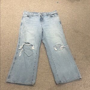 PacSun Blue Flare Wide Leg Jeans